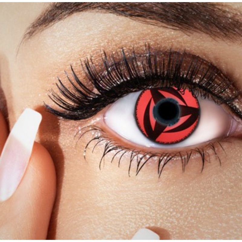 Red Patterned Annual Contact Lenses