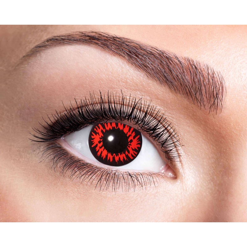 Red werewolf 3 month contact lenses
