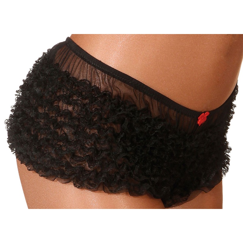 Ruffle panty for women black