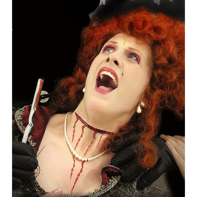 Severed throat cuts application made of latex