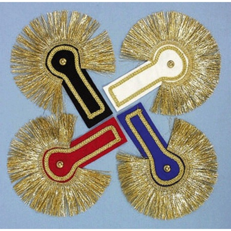Shoulder boards epaulettes red gold