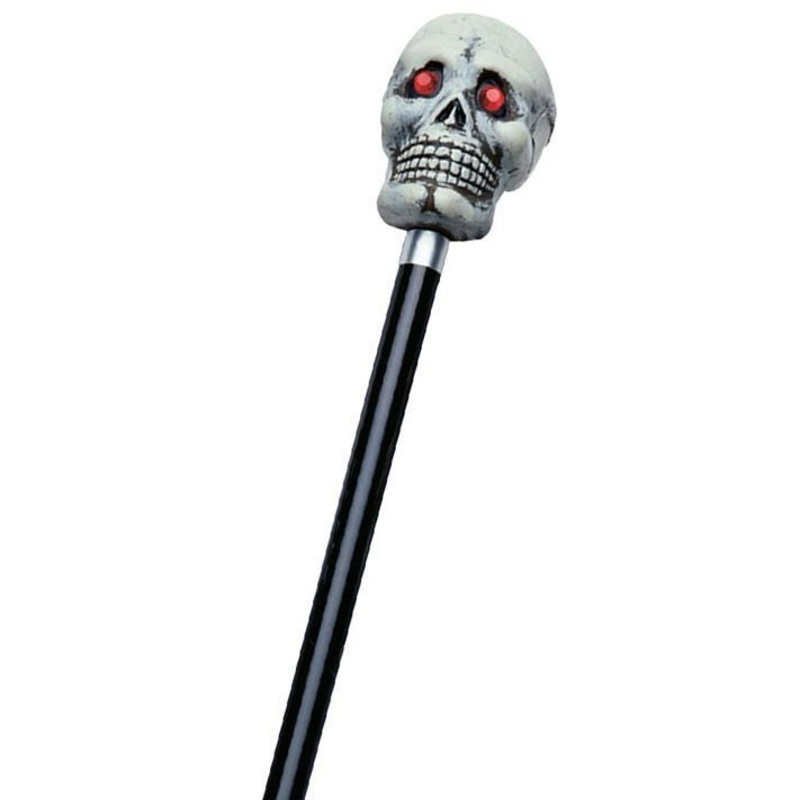 Walking stick with skull 125cm