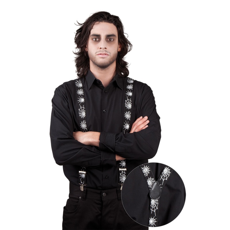 Cobweb suspenders black