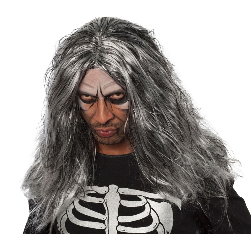 Gray Halloween long hair wig