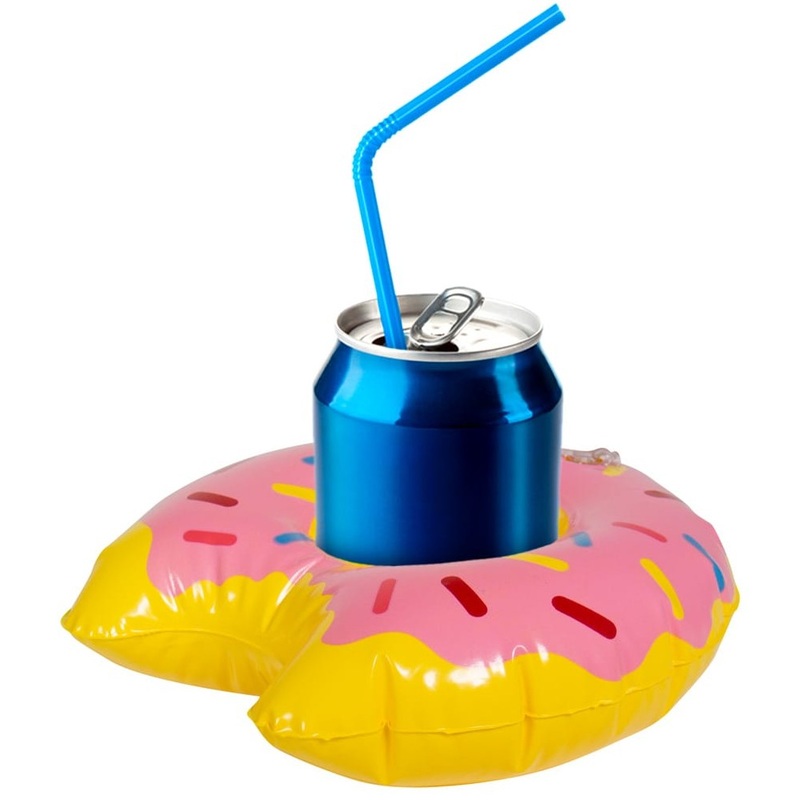 Inflatable donut cup holder