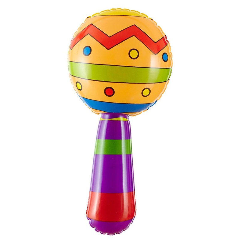 Inflatable maracas rattles with bells