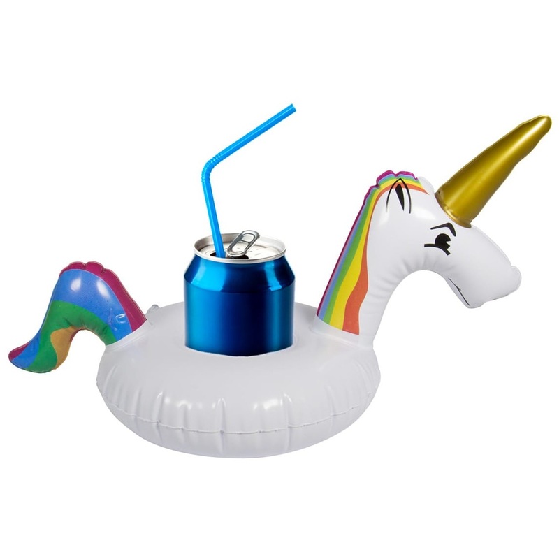 Inflatable unicorn cup holder