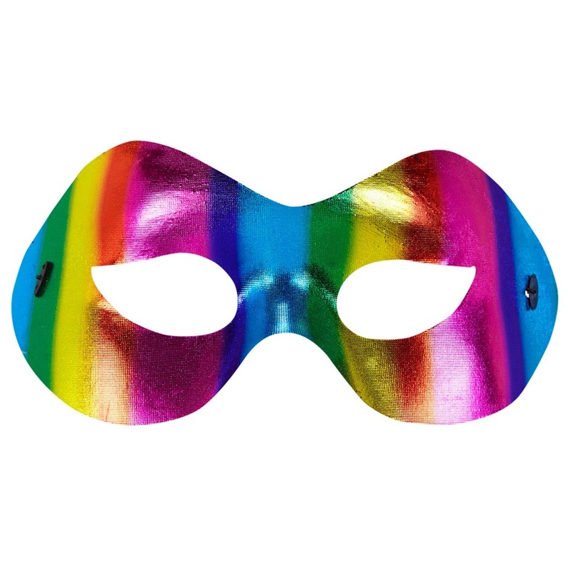 Rainbow eye mask metallic look