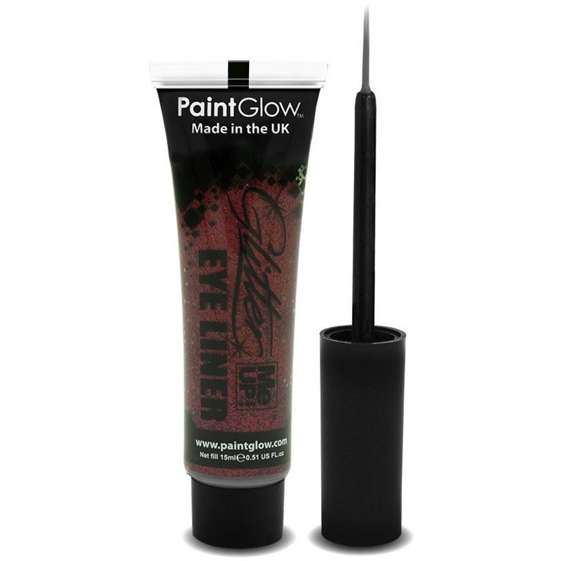 Red glitter eyeliner