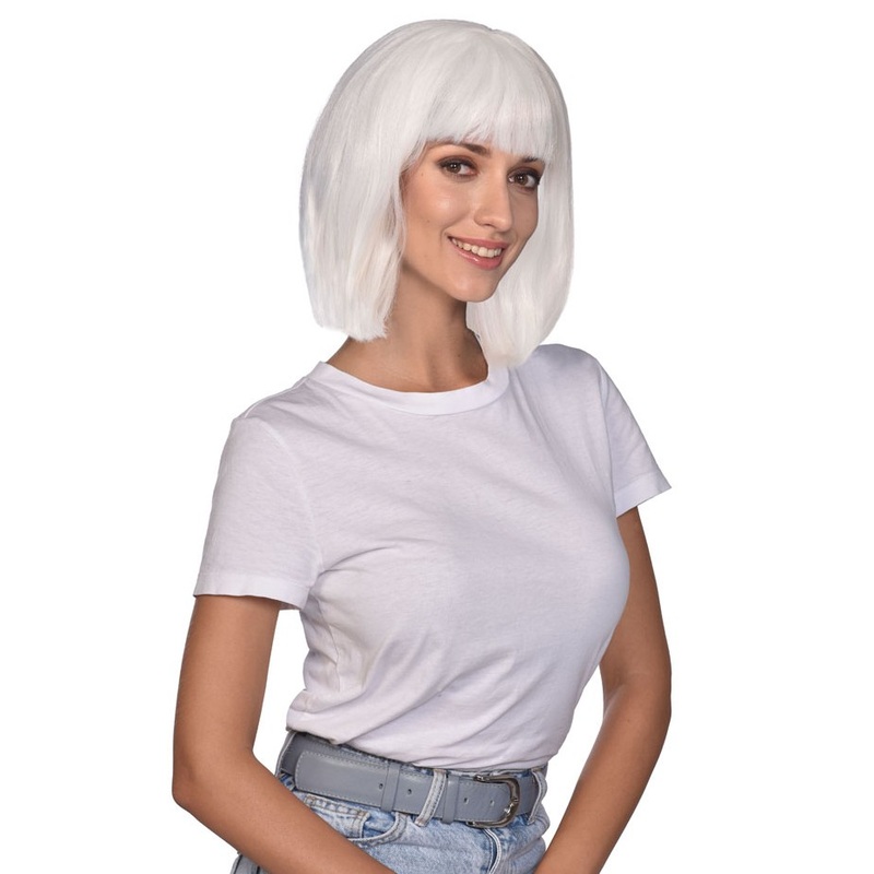 Wendy white wig for women