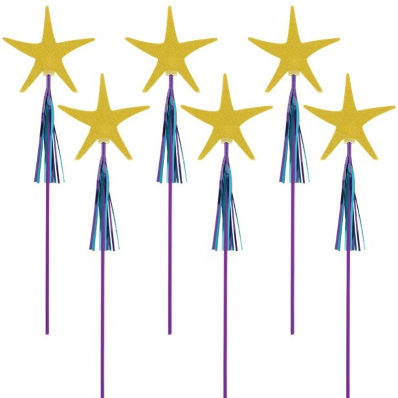6 fairy wands 45cm