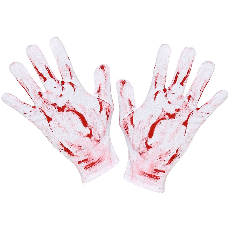 Bloodstained gloves for adults