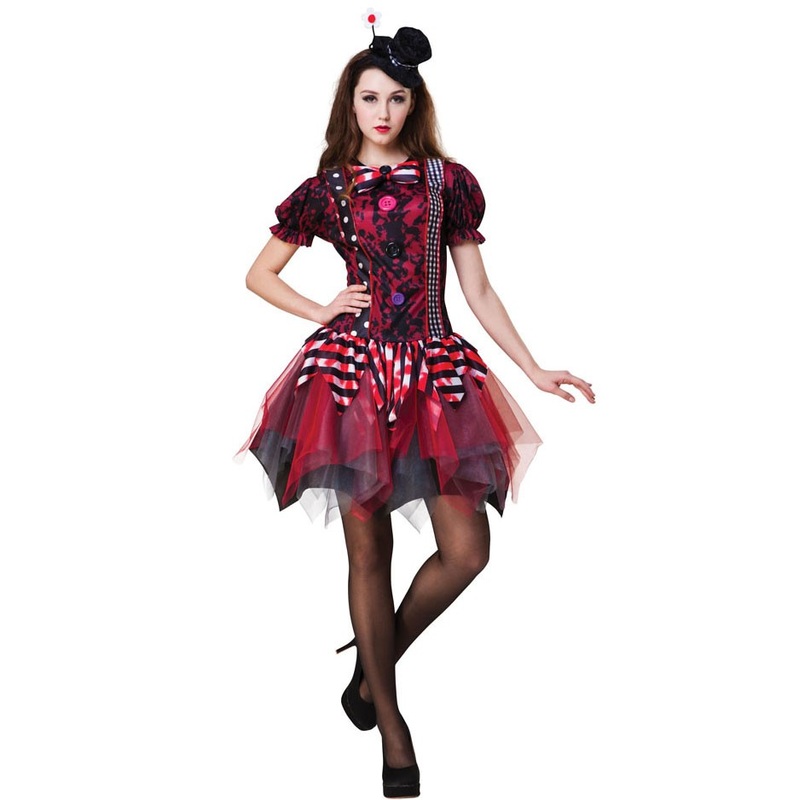 Bloody clown lady costume for women