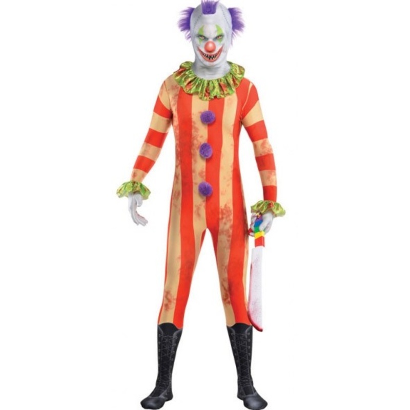 Colorful horror clown morphsuit for children