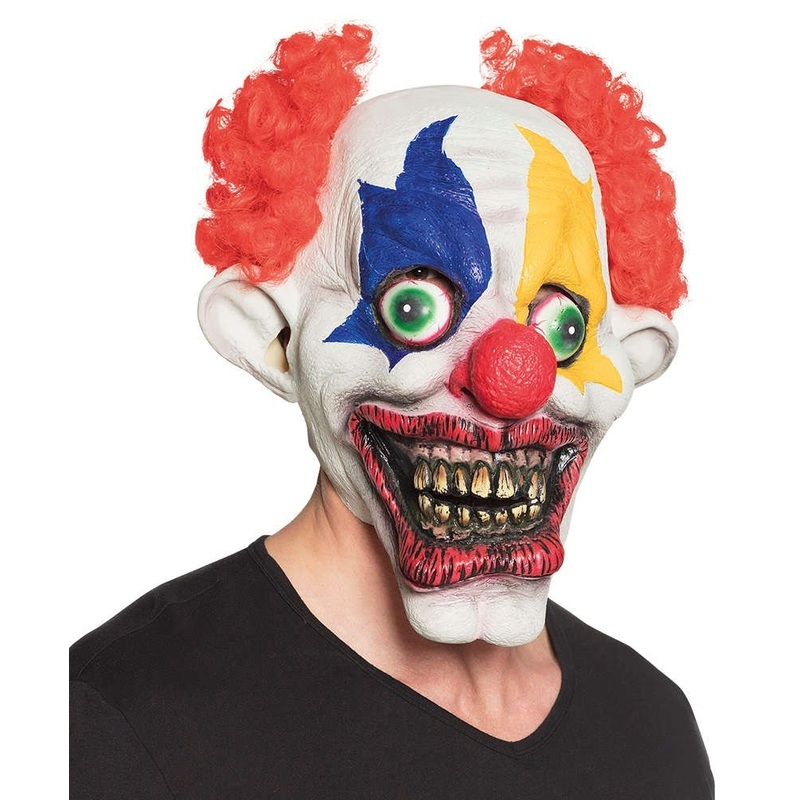Demon clown latex mask