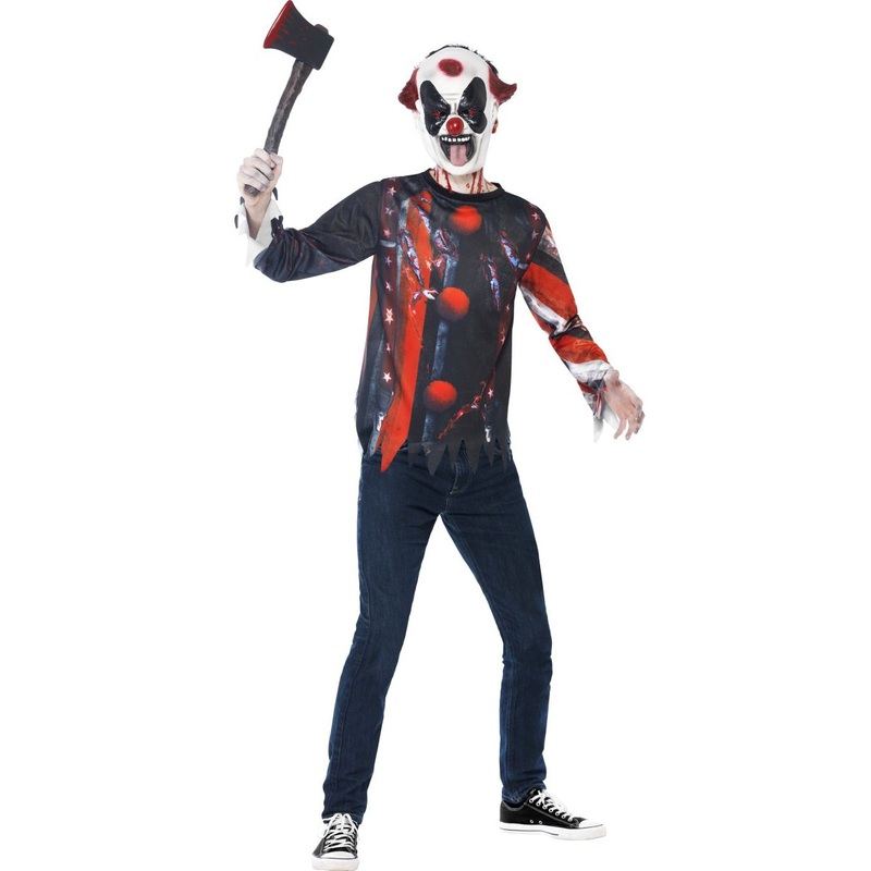 Evil circus clown costume XS