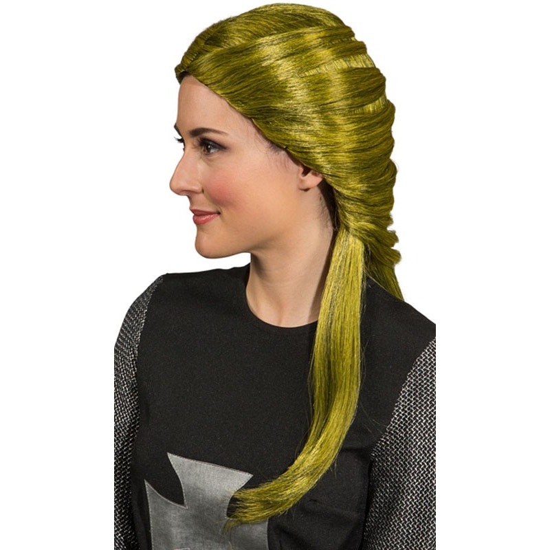 Green wood elf wig for women