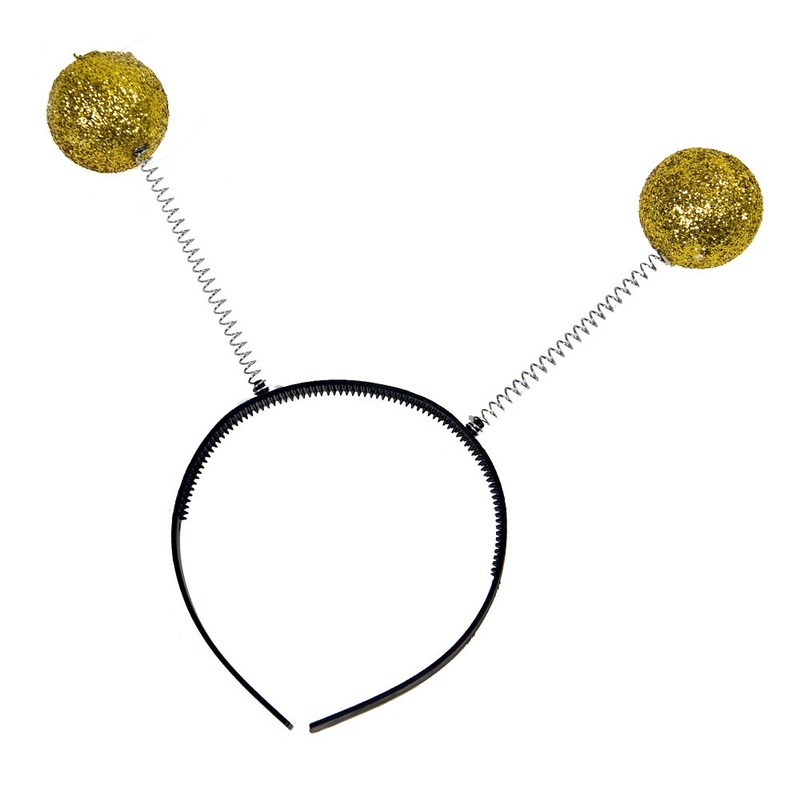Headband with golden alien balls