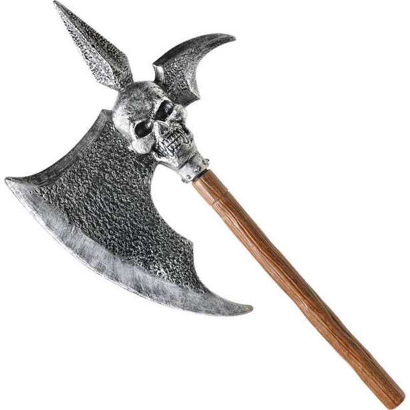 Horror ax with skull 74cm