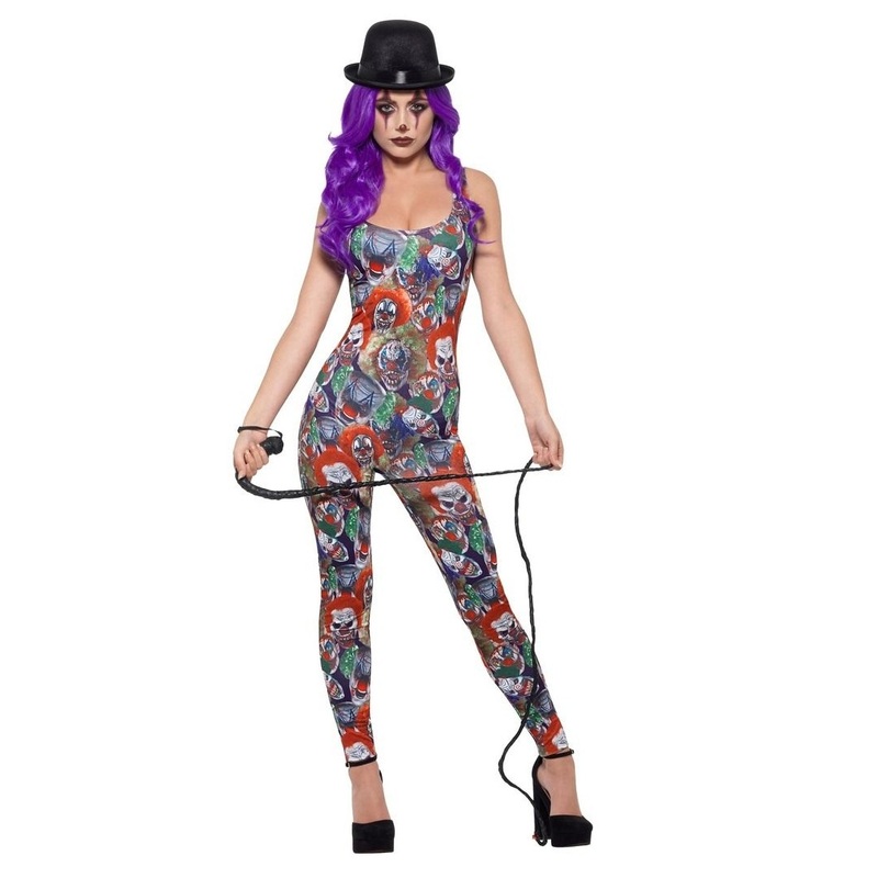 Horror clown artist catsuit XS
