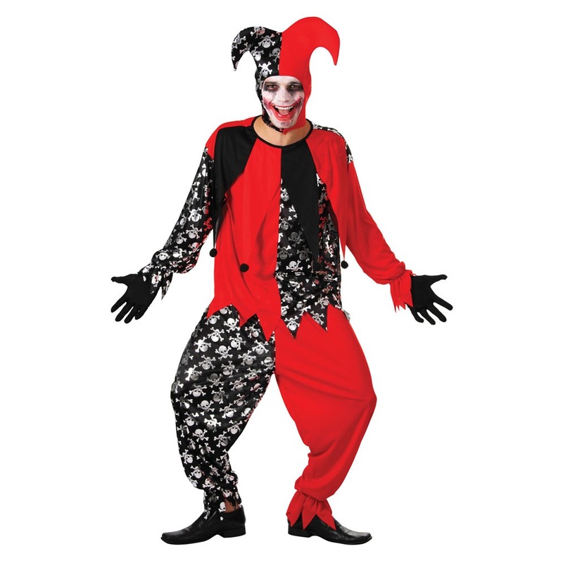 Horror jester men's costume