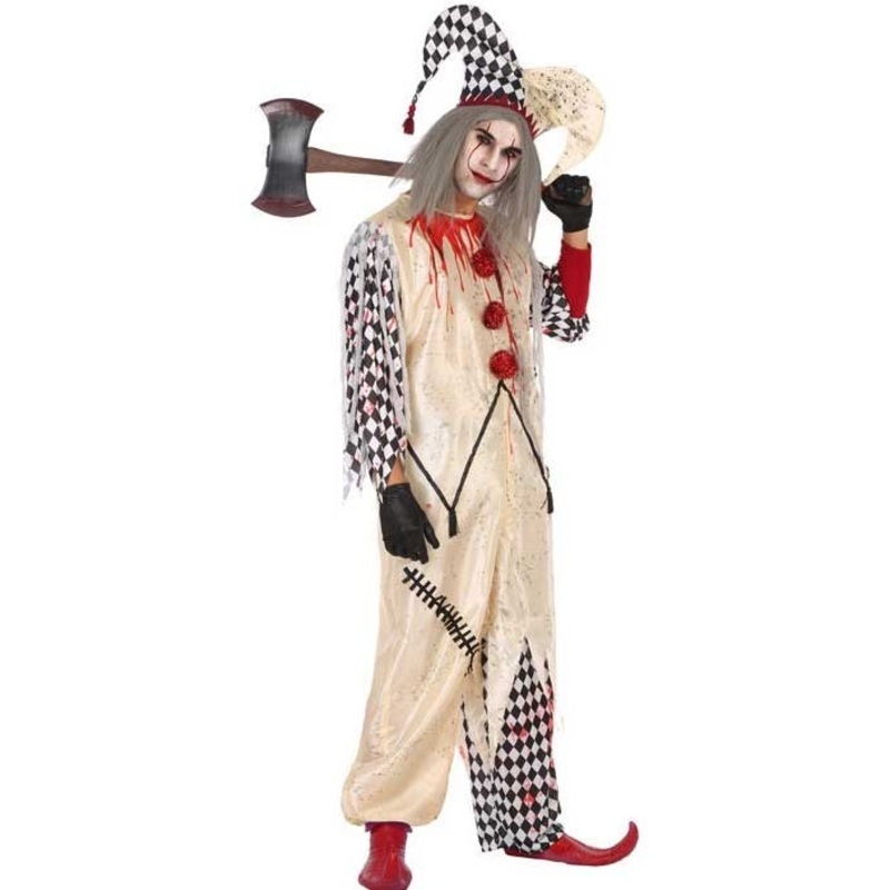 Jester horror harlequin costume for men