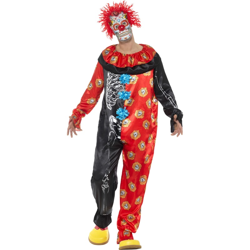 Juan day of the dead clown costume for men M
