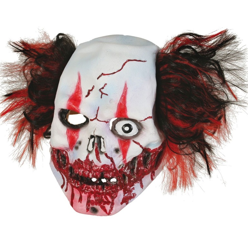 One-eyed horror clown mask