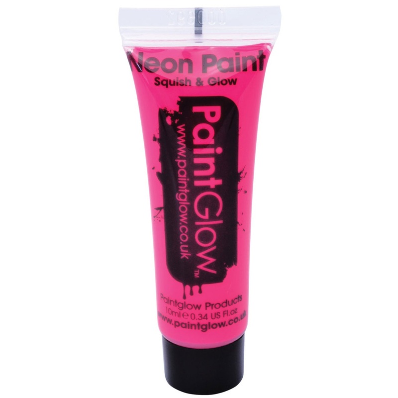 Pink UV neon body and face paint