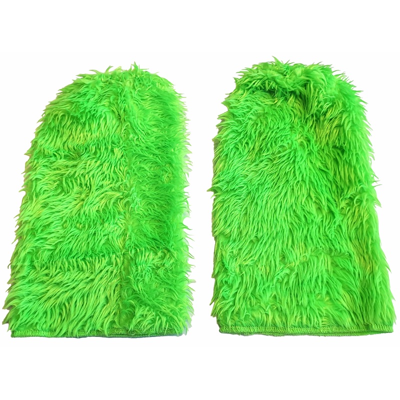 Plush cuffs in green