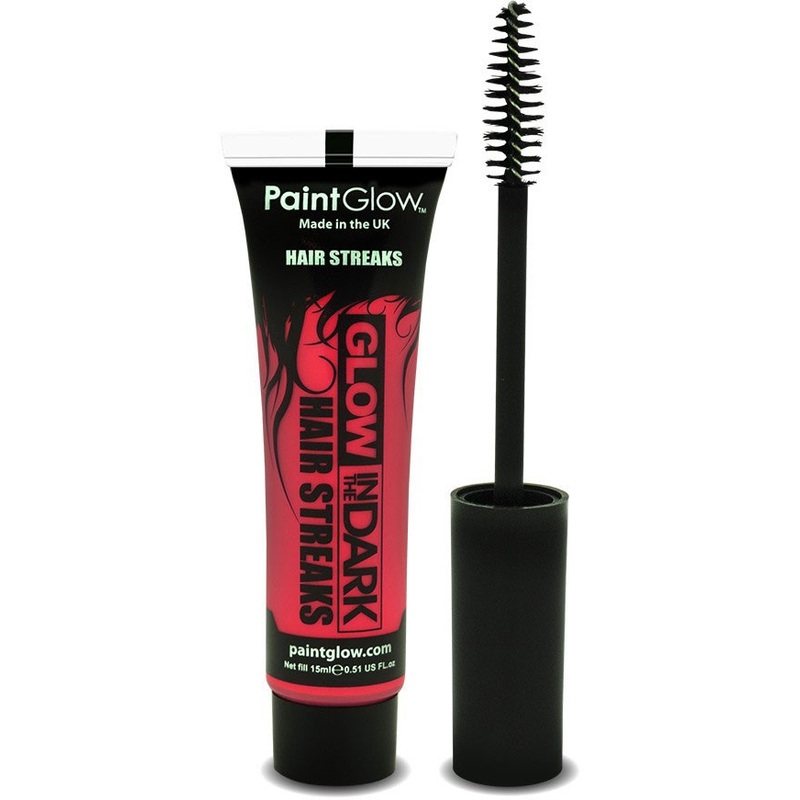 Red paint glow hair color for strands