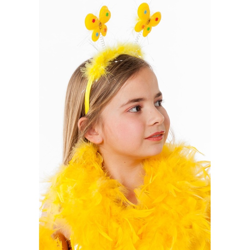 Yellow butterfly headband