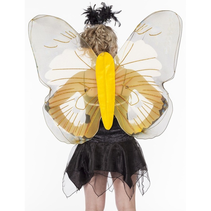 Yellow fairy butterfly wings for ladies