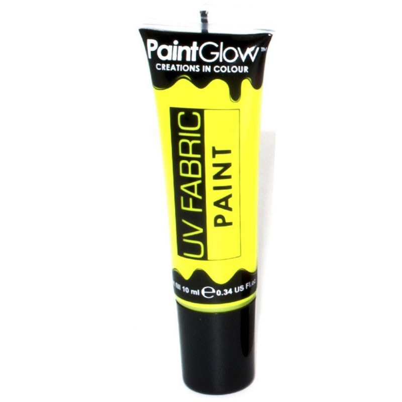 Yellow UV fabric paint 10 ml