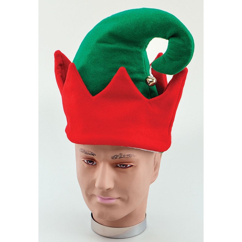 Christmas elf hat red-green