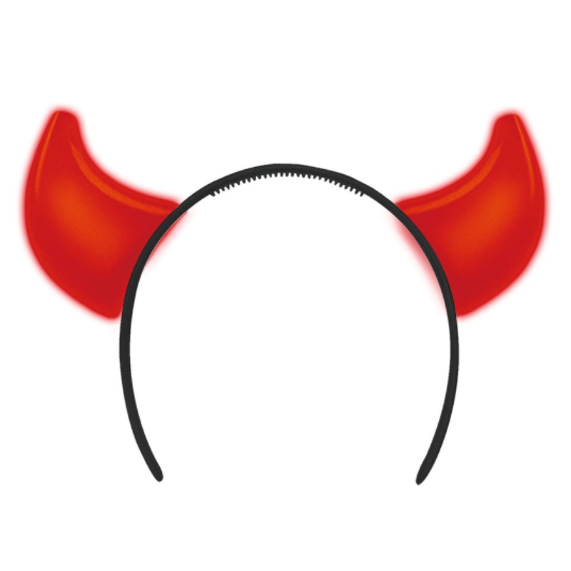 Devil horns headband bright