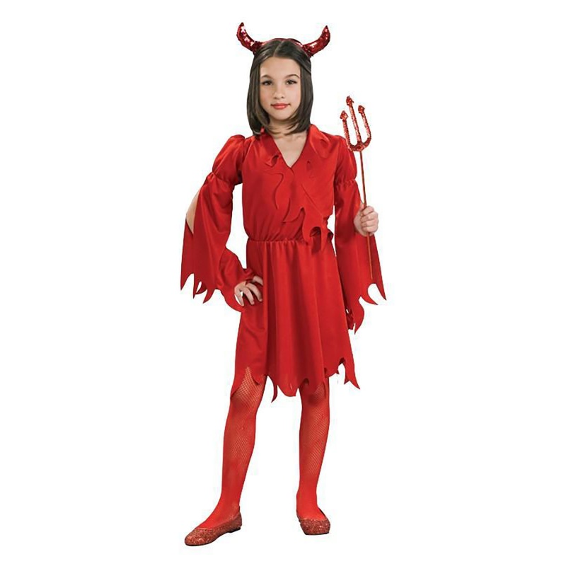 Devil kids costume Devil red flames S