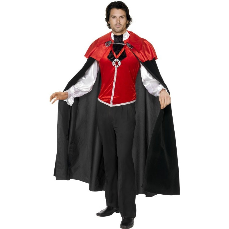 Dracula men's costume long cape M
