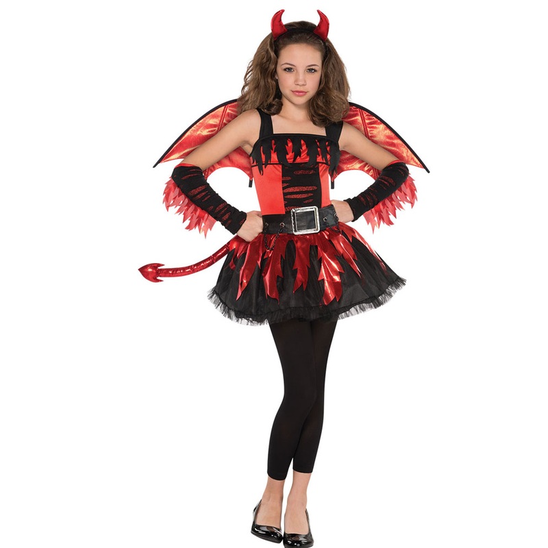 Fiery devil costume for children