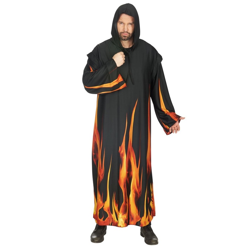 Fire cowl horror costume for men