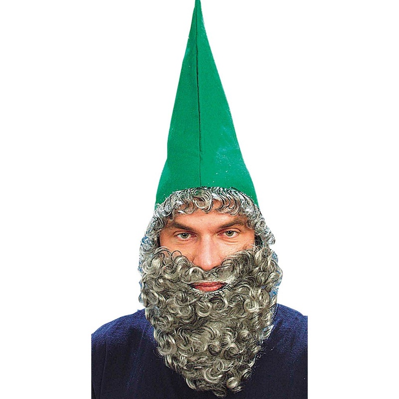Green dwarf hat with a beard