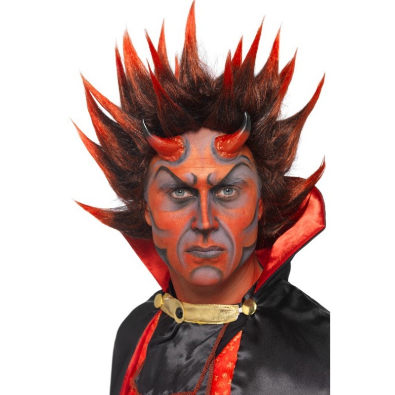 Hell Rock Star Devil Wig Red