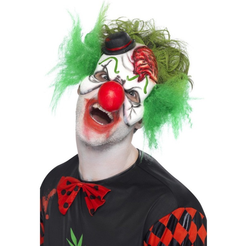 Horrible clown latex half mask