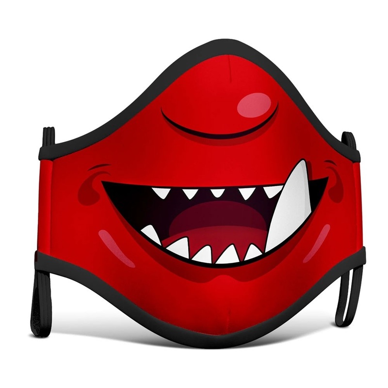 Mouth nose mask devil for children