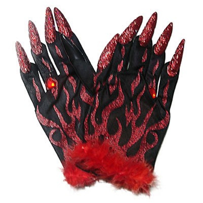 Red demon gloves