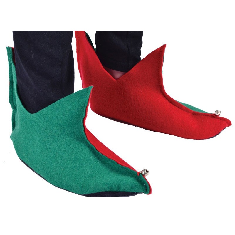 Red-green pixie shoes