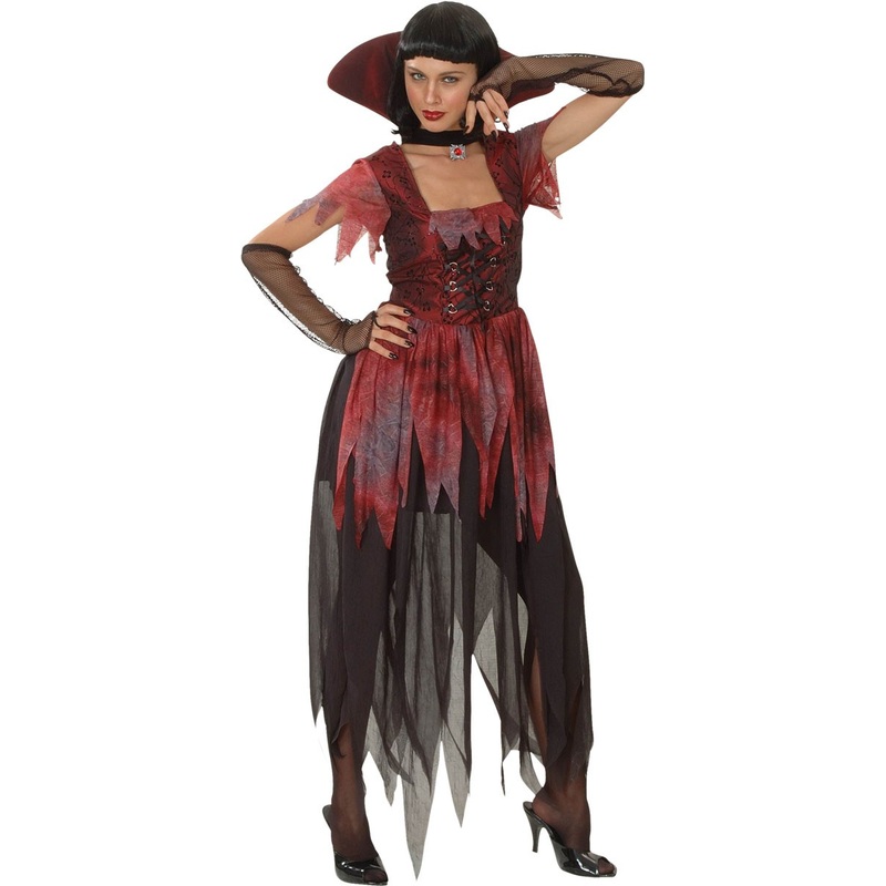 Scary vampire Halloween lady