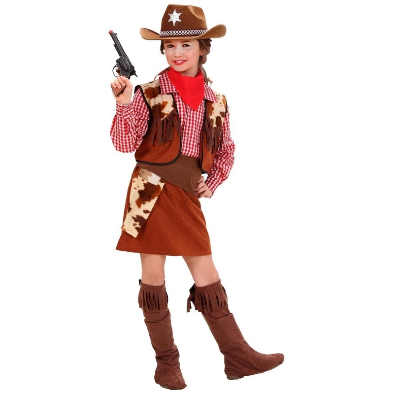 6-piece cowgirl costume for girls 128