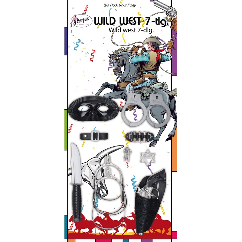 7-piece Wild West accessories set