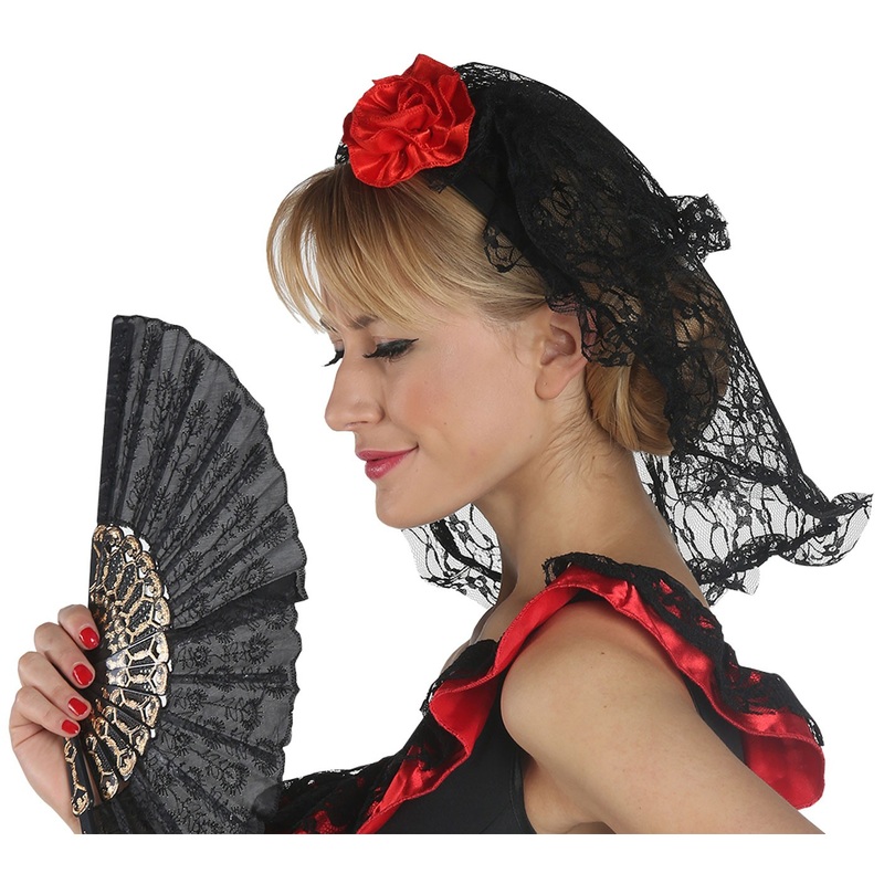 Black rose headband